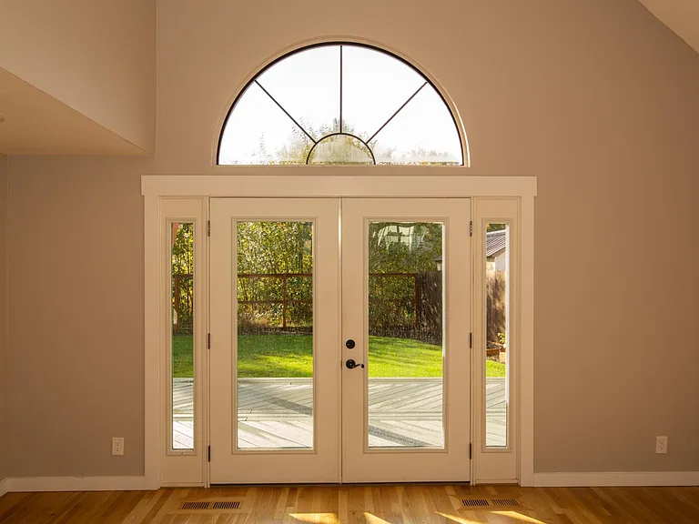 Doors to the backyard (from the living room)