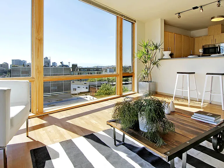 Living Room with Floor-to-Ceiling Windows