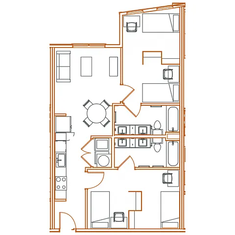 Floor plan B3 | ONE FEMALE SPACE LEFT