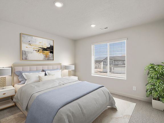 Aspen floorplan interior image rendering at a Meritage Homes Community in Santaquin, UT.