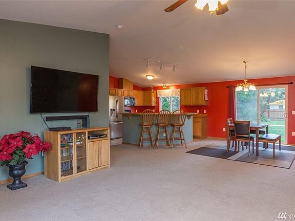 Open concept kitchen, dining and living areas, allows the cook to be a part of the activities.