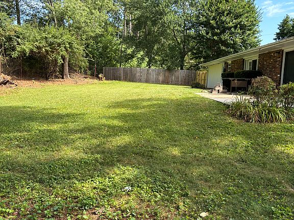 Large backyard with new privacy fence
