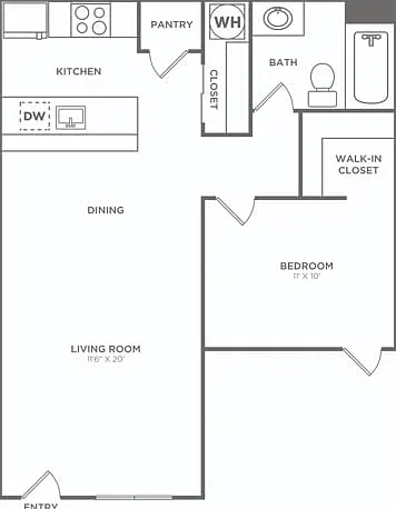 One Bedroom One Bath | 603 sq. ft. One Bedroom One Bath | 603 sq. ft.