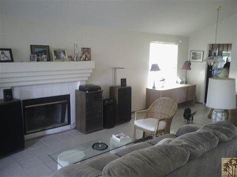 Living room with fireplace