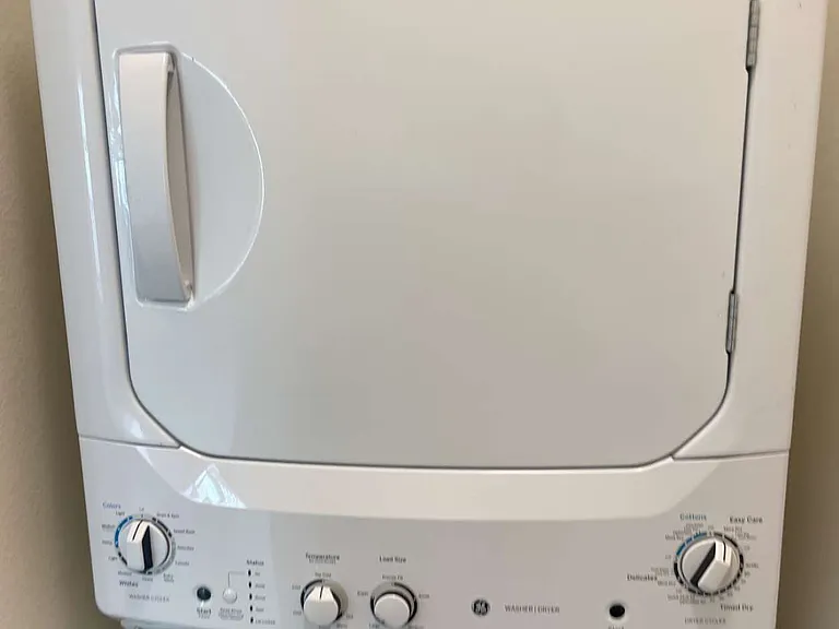 Stackable washer/dryer in laundry room