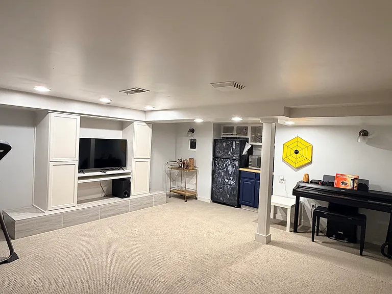 Partially finished basement
