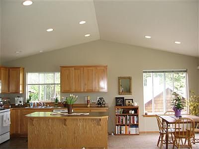 Home features an open great room design.