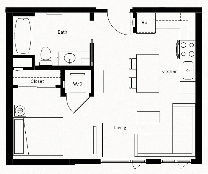 Floor plan Studio-B4