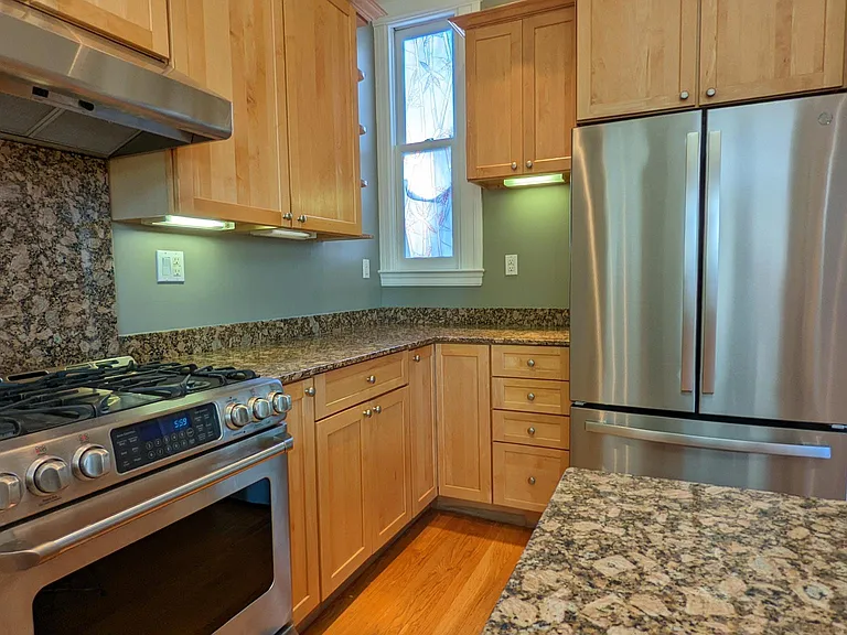 All GE Kitchen appliances; brand new refrigerator and dishwasher