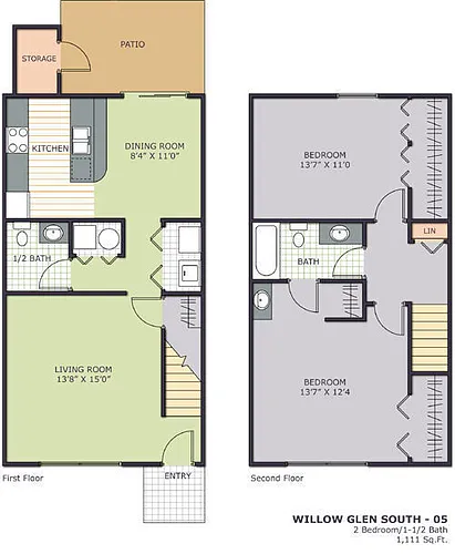 Floor plan 2 Bedroom TH