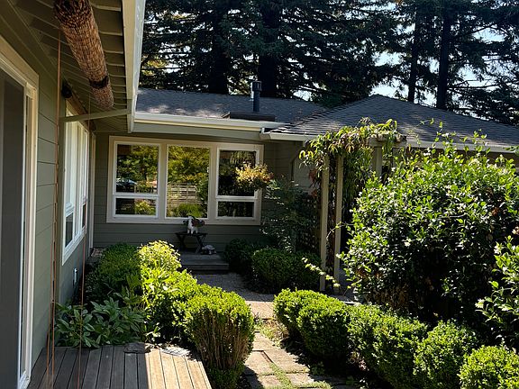 entry courtyard taken looking south at front door from office sliding glass door