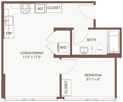 Floor plan 1x1 C3 Olympic