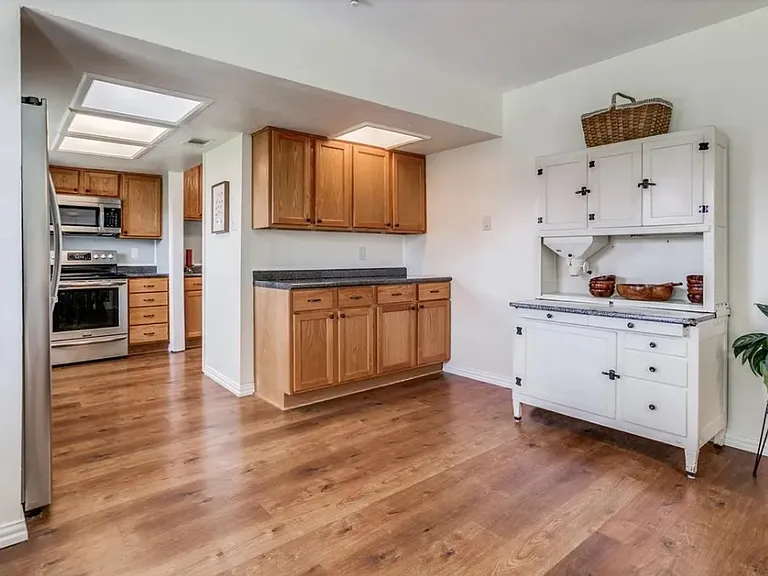 Kitchen area with storage