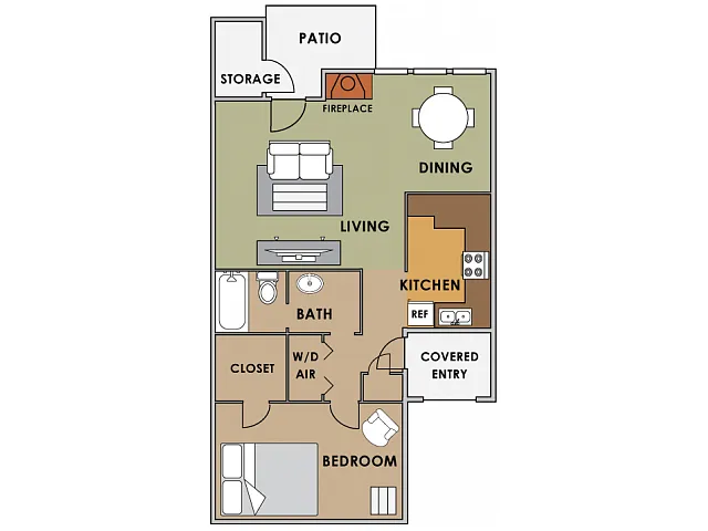 Floor plan One Bedroom