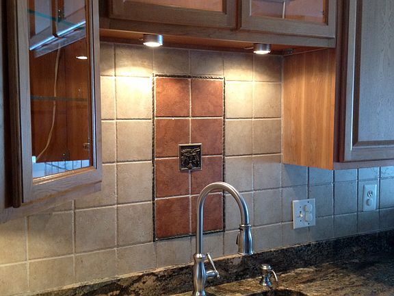 CUSTOM CABINETS/BACK SPLASH
