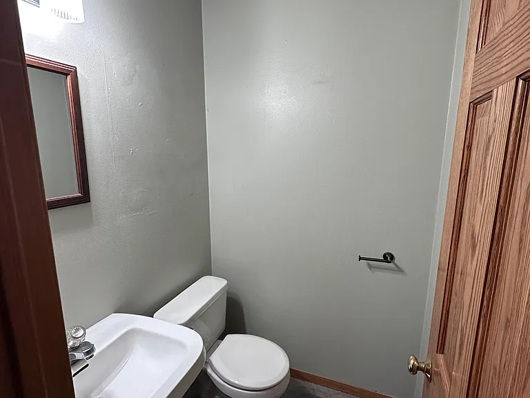 Convenient half bath on the main level