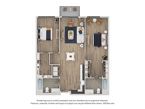 Floor plan Large Two Bedroom - Last Floorplan