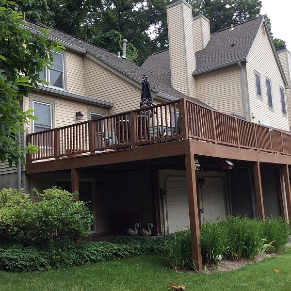 Side view of property