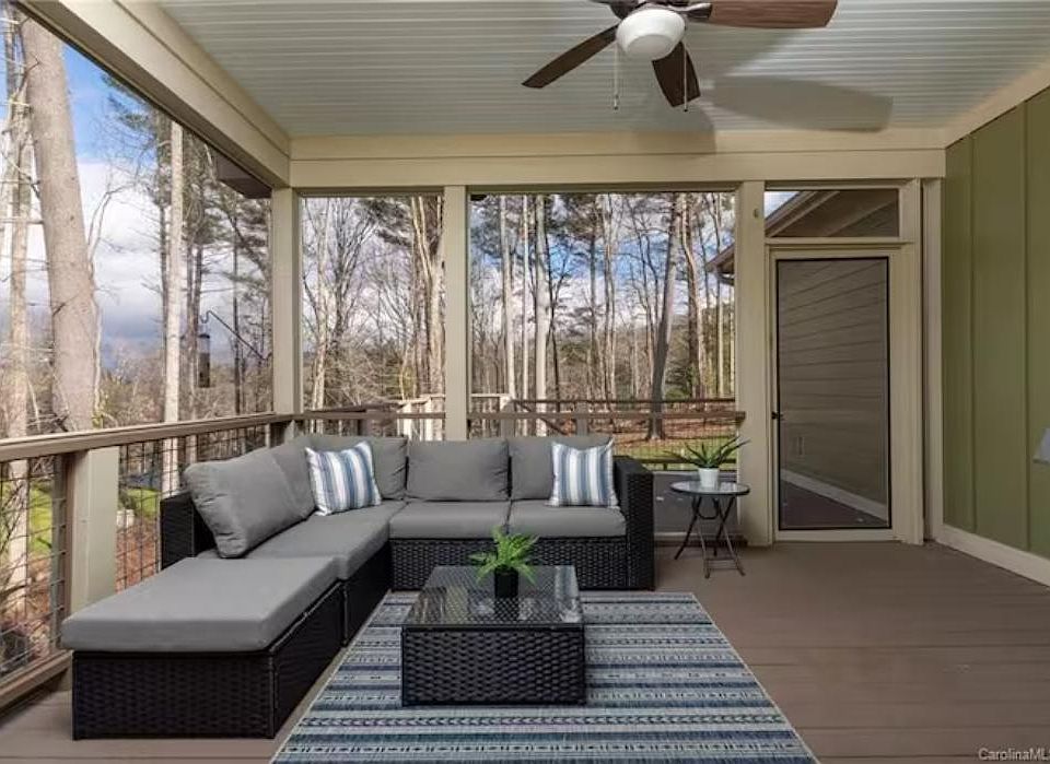 Converted to glassed in private office with mountain views
