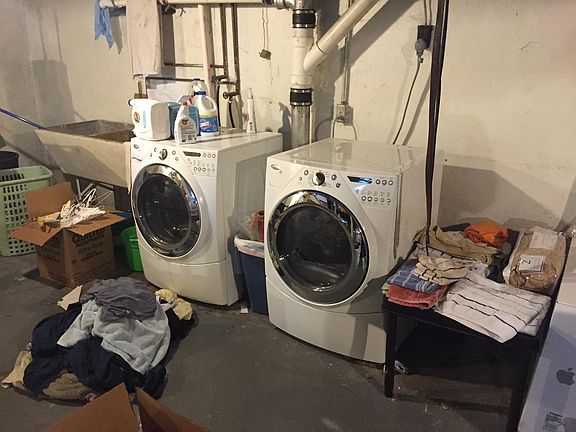laundry in basement