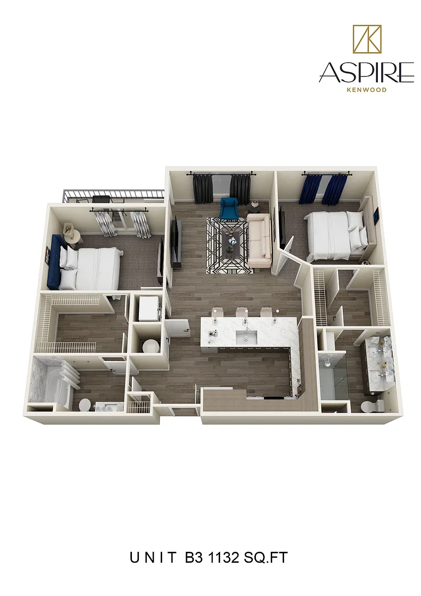 Floor plan Two Bedroom
