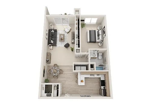 Floor plan Prentiss Pointe - 1BB