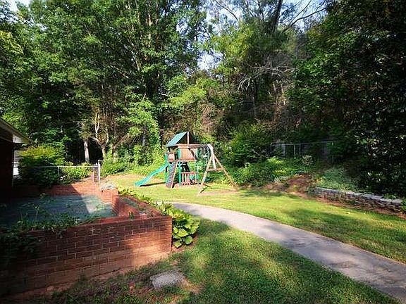 Shady Backyard with Patio