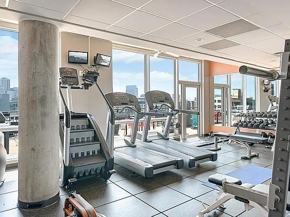 Roof Top Gym! work out to panoramic views of the city!
