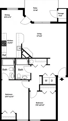 Gold - 2 Bedroom, 2 Bathroom Gold - 2 Bedroom, 2 Bathroom