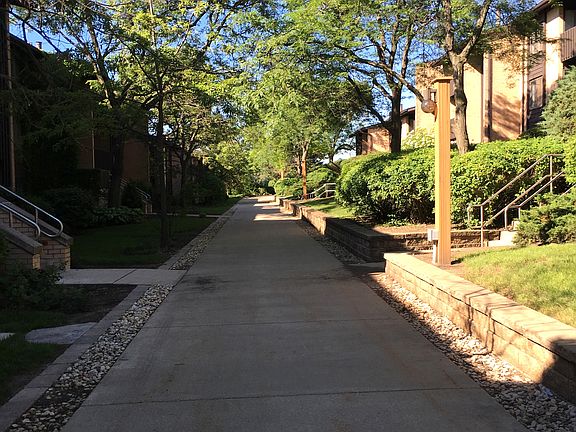 Walk way to condo