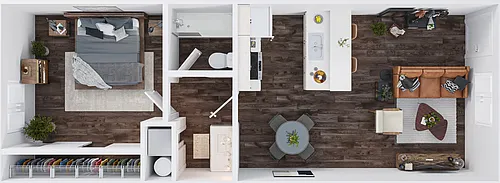 Floor plan One Bedroom