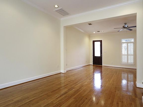 Open living space with hardwoods throughout