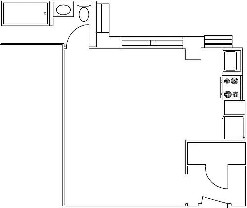 Floor plan Renovated Studio 08 Tier