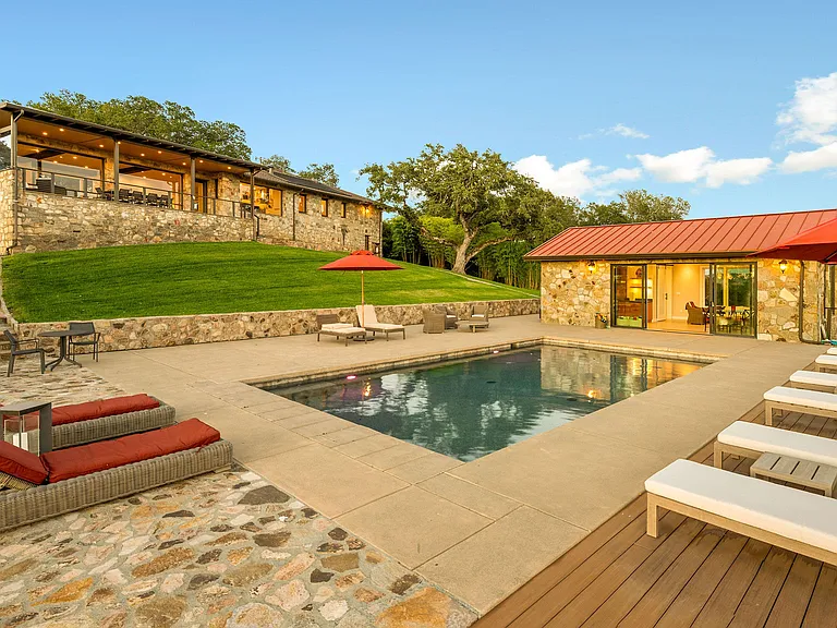 Pool house and main house