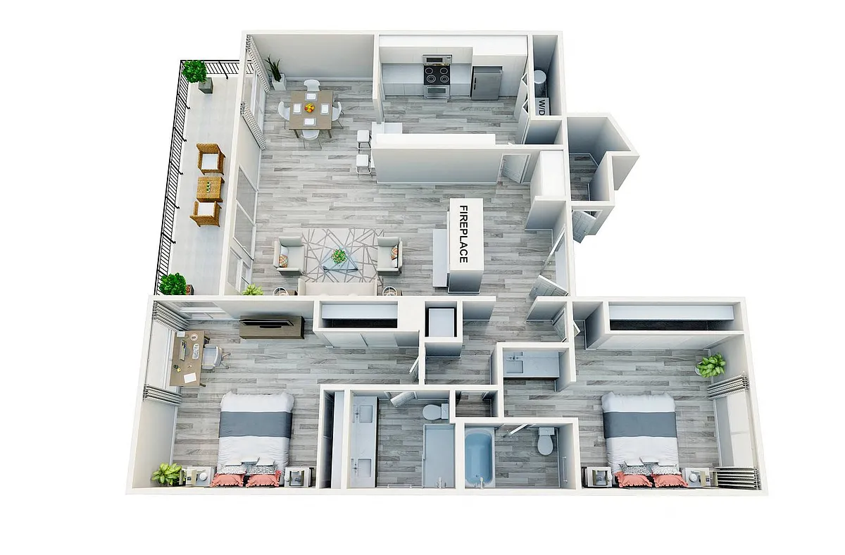 Floor plan B5-VR - 2x2