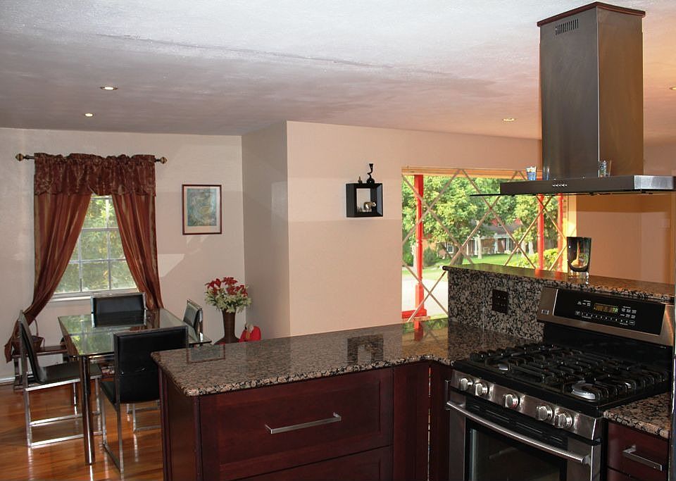 Interior from kitchen bar