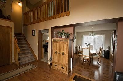 Looking into the dining room from the living room