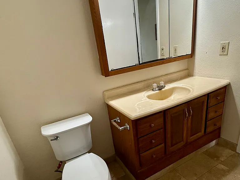 Hallway bathroom tile floors