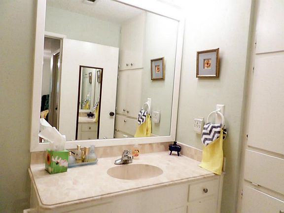 Master Bath with built in linen storage