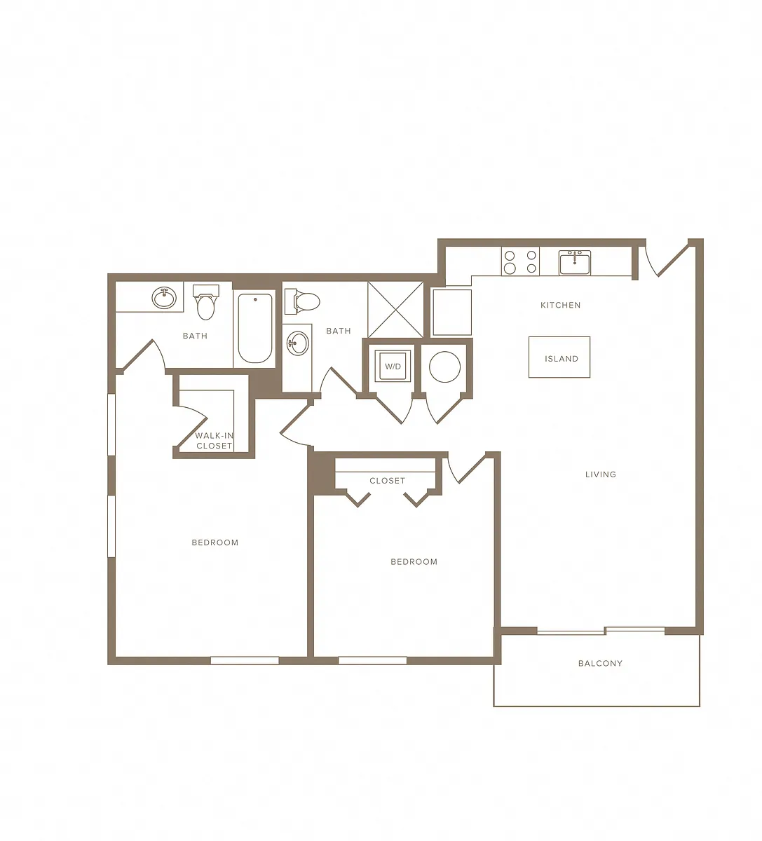 Floor plan 2 Bed/2 Bath-B04