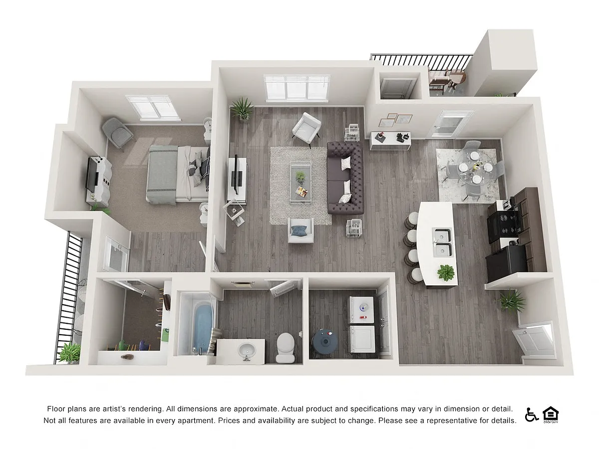 Floor plan 1 Bedroom 1 Bathroom