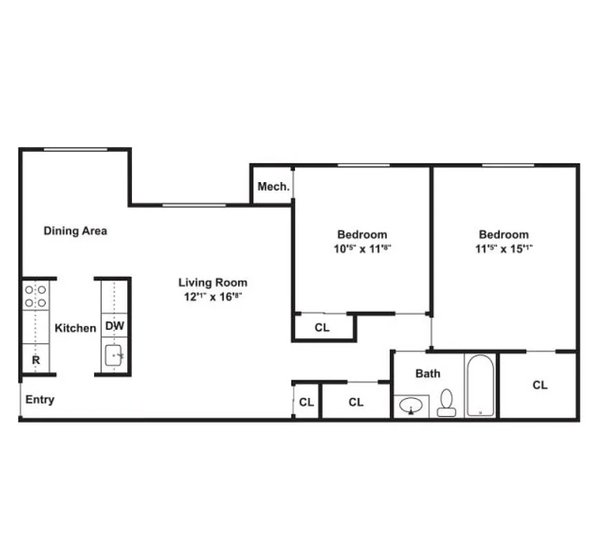 Floor plan 2 Bedroom