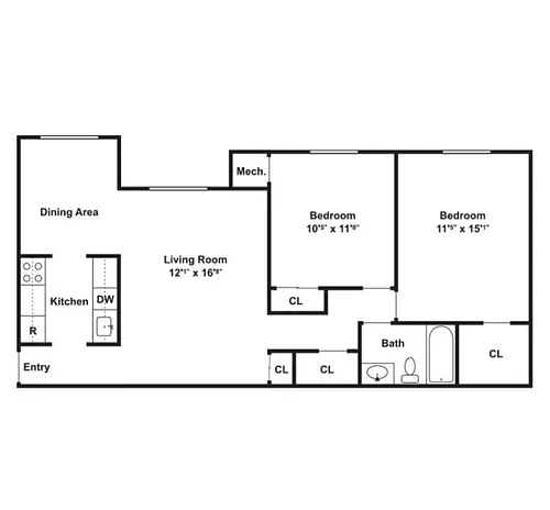 Floor plan 2 Bedroom