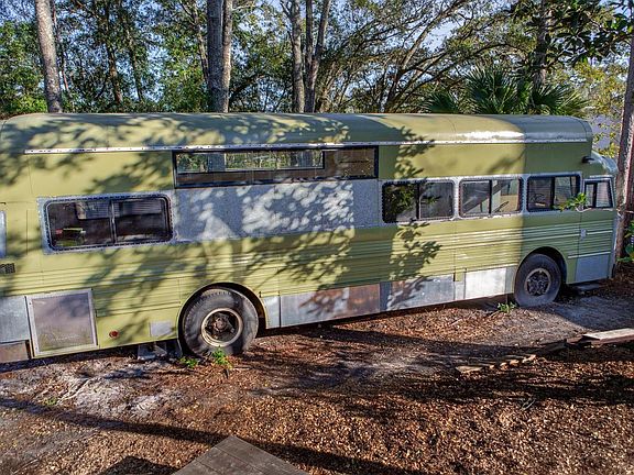 Converted Army Bus Office Space