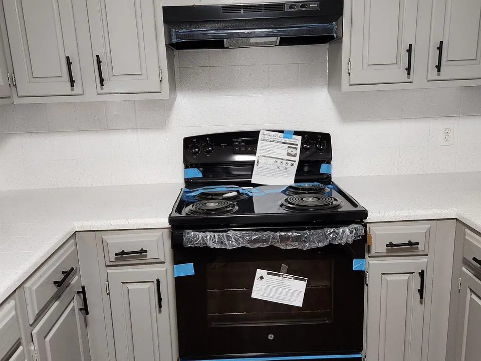 plenty of cabinet storage