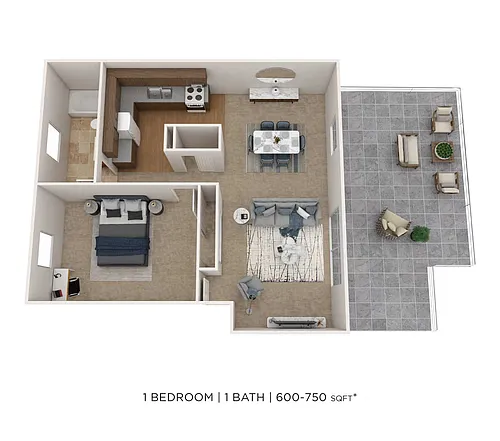 Floor plan One Bedroom