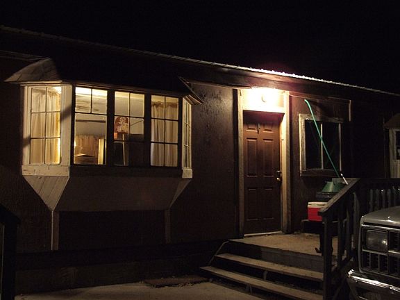 night shot of front porch