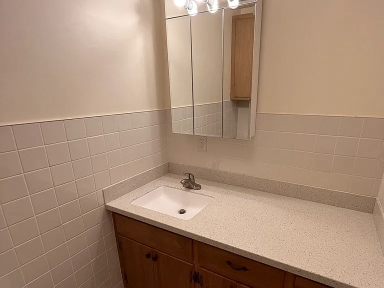 Half bath, new counters, sink, vanity, and toilet