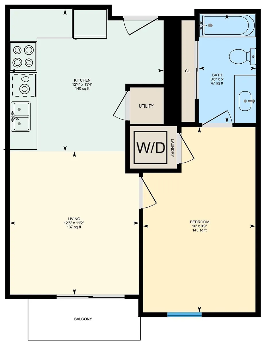 Floor plan 325 - Corner Unit