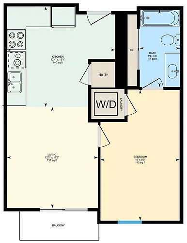 Floor plan 325 - Corner Unit